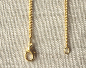14 inch - 36 inch Thin Gold chain necklace small 2mm gold chain twisted curb chain gold plated chain fine gold chain necklace SF88
