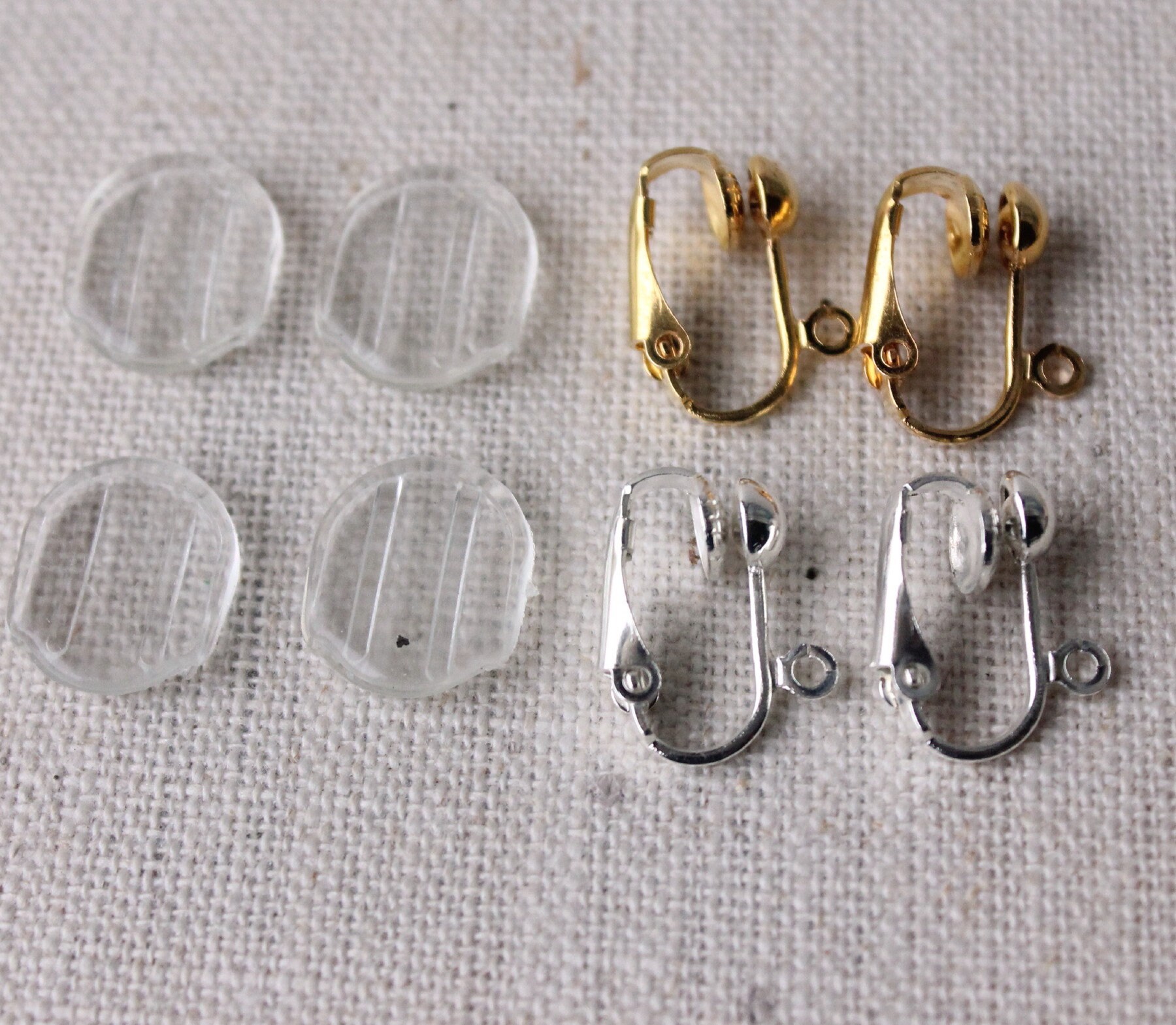 Clip on earring pads comfortable soft silicone pads two Etsy