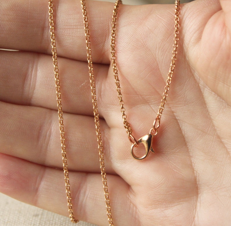Fine copper chain necklace plated choose 14 inch 36 inch Etsy