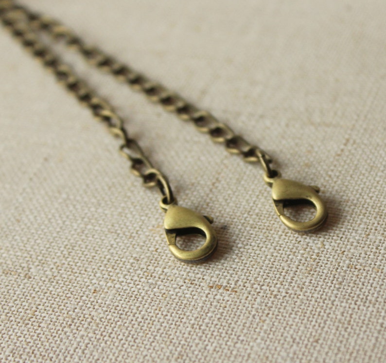 Double clasp extender chain double ended clasp brass silver Etsy