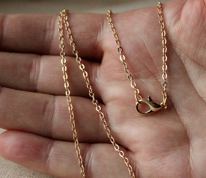 Cadena de oro delgada mate delicada collar de cadena de oro Etsy