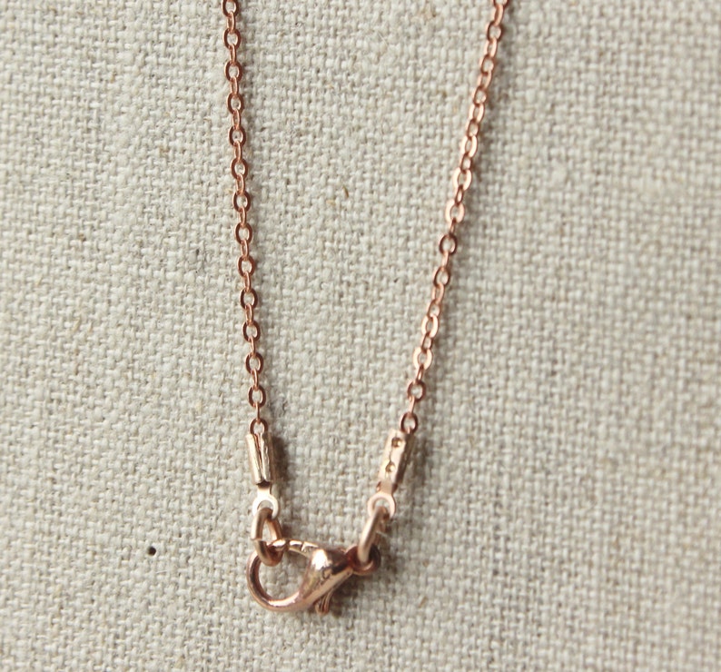 Thin Rose Gold Chain necklace dainty rose gold chain 14 inch Etsy