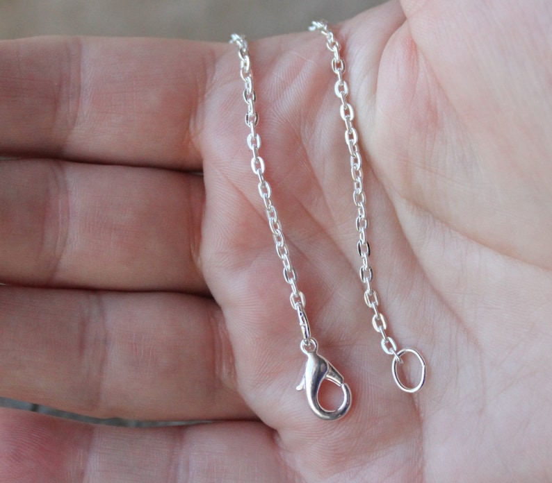 14 inch 36 inch silver chain necklace SMALL 3mm 2mm link Etsy