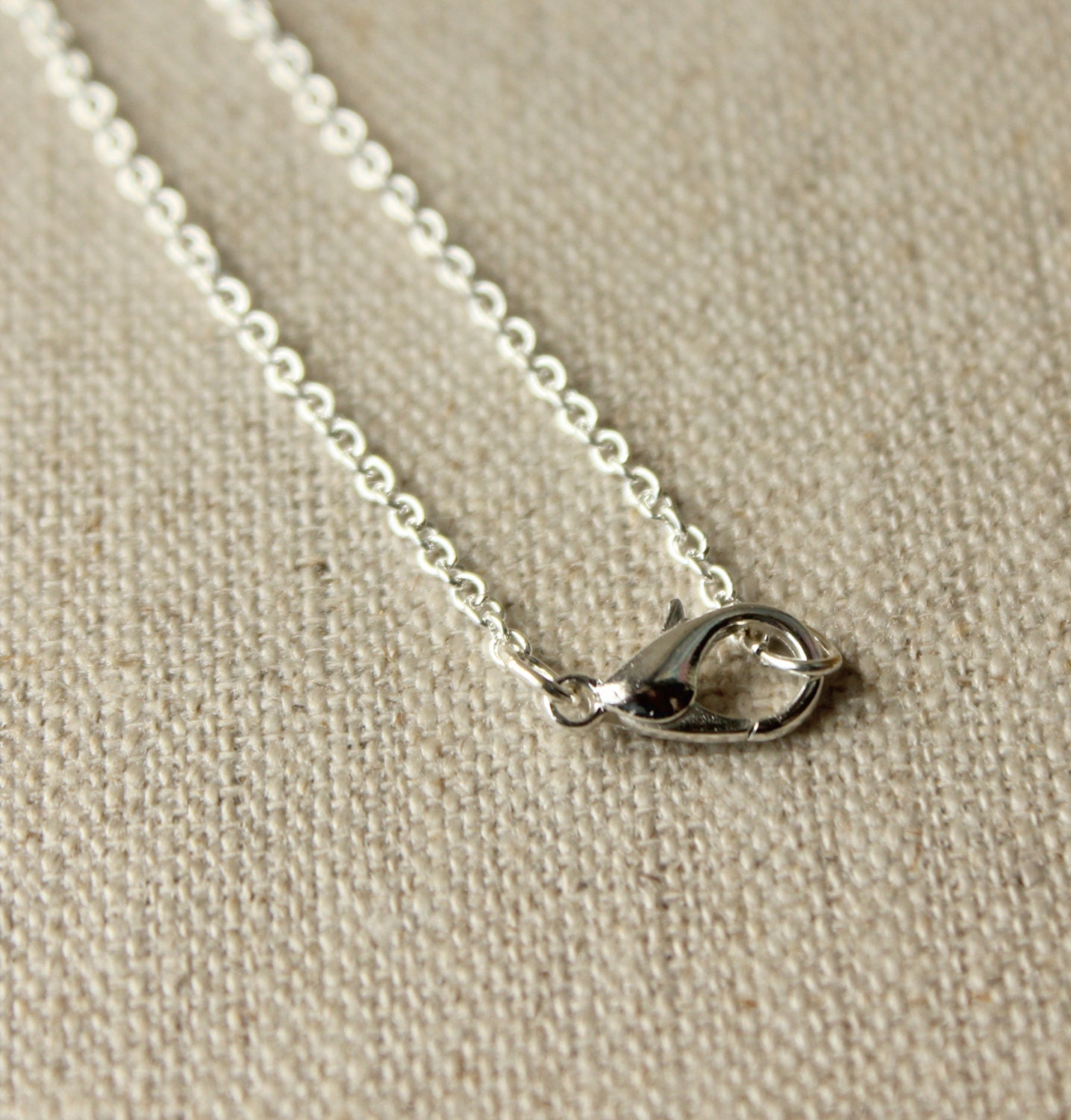 56cm thin silver chain necklace plated bright silver over Etsy