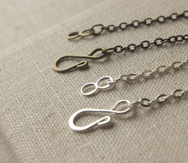S hook chain necklace easy hook clasp select 14 45 inch Etsy