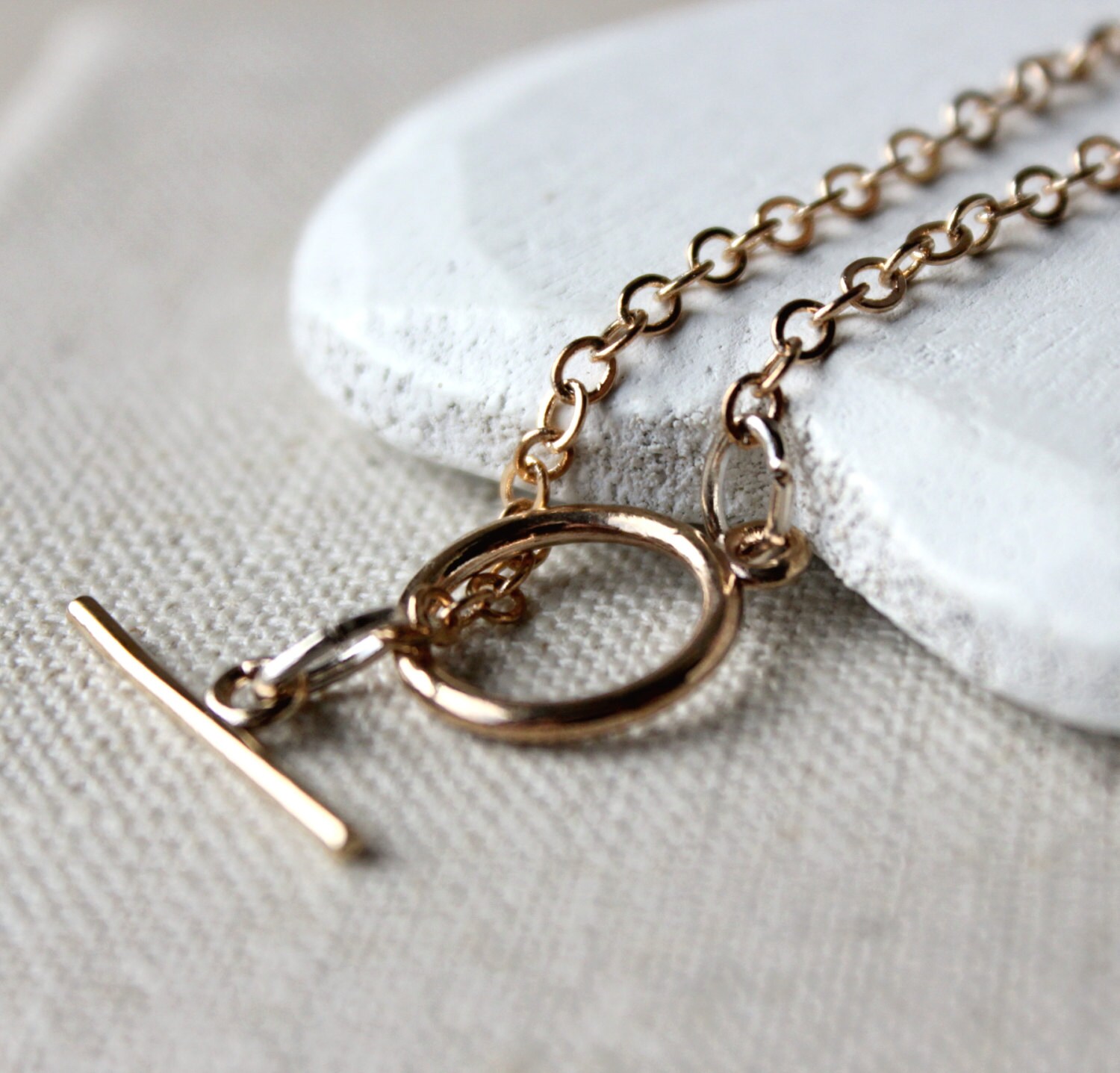 Gold Toggle Clasp chain necklace choose 14 36 Etsy