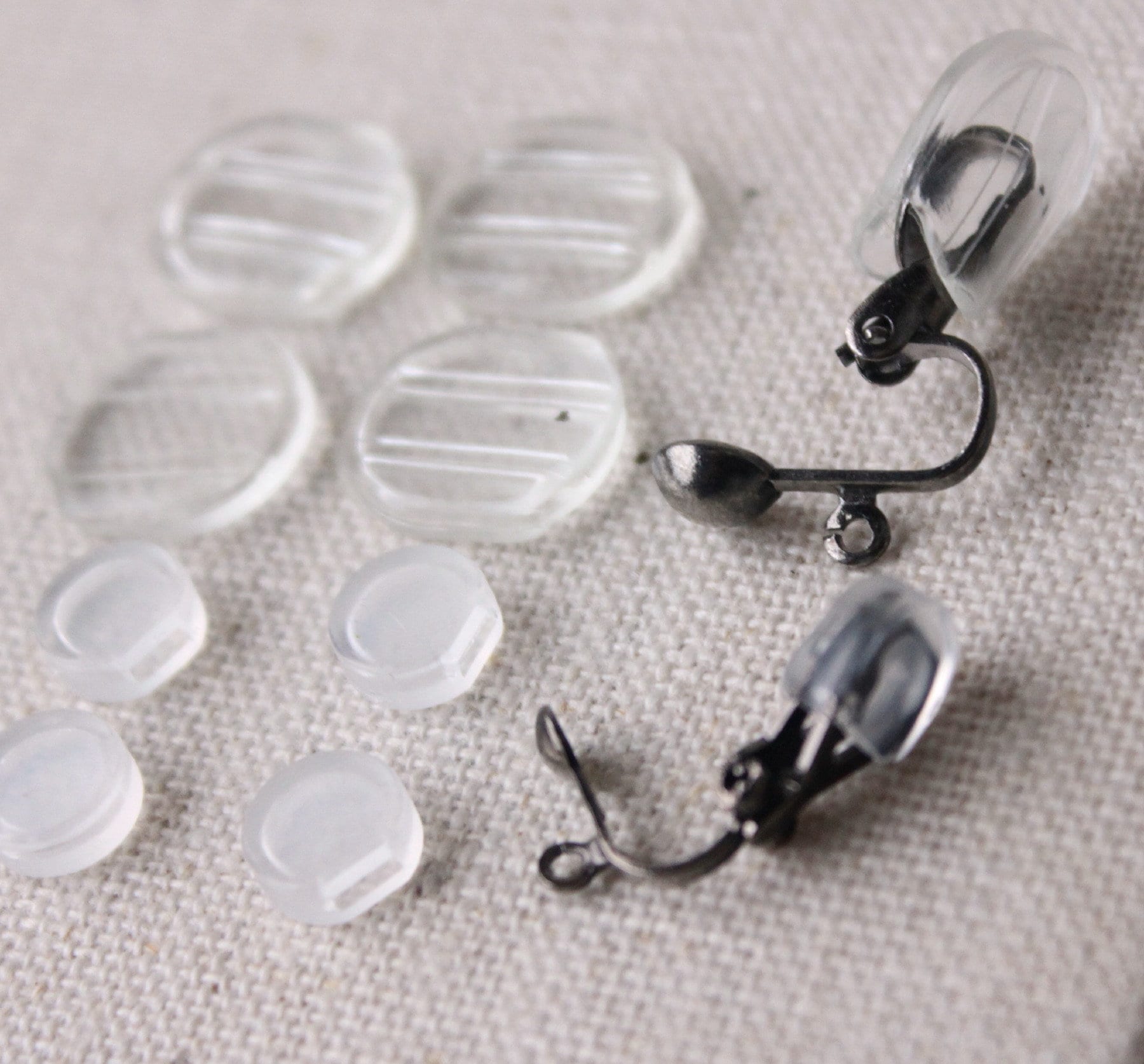 Clip on earring pads comfortable soft silicone pads two Etsy