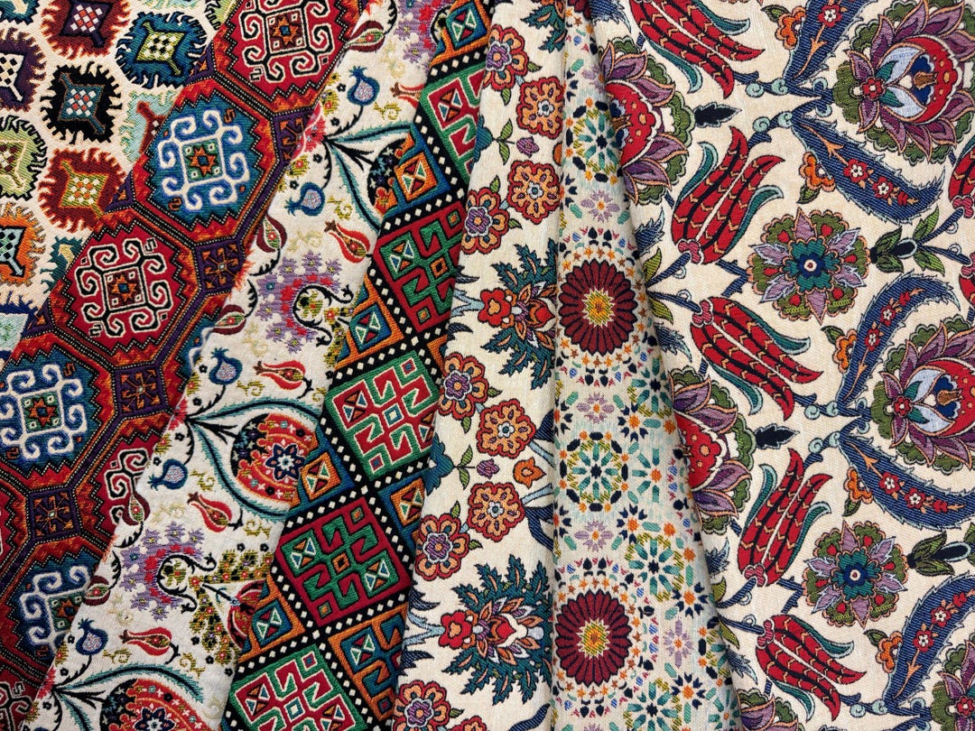 Colorful Floral Ottoman Design Fabric ,floral Turkish Fabric