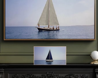Frame TV Art Nantucket Sailboat Art  (Set of 2)