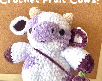 Crochet Fruit Cow Plushie
