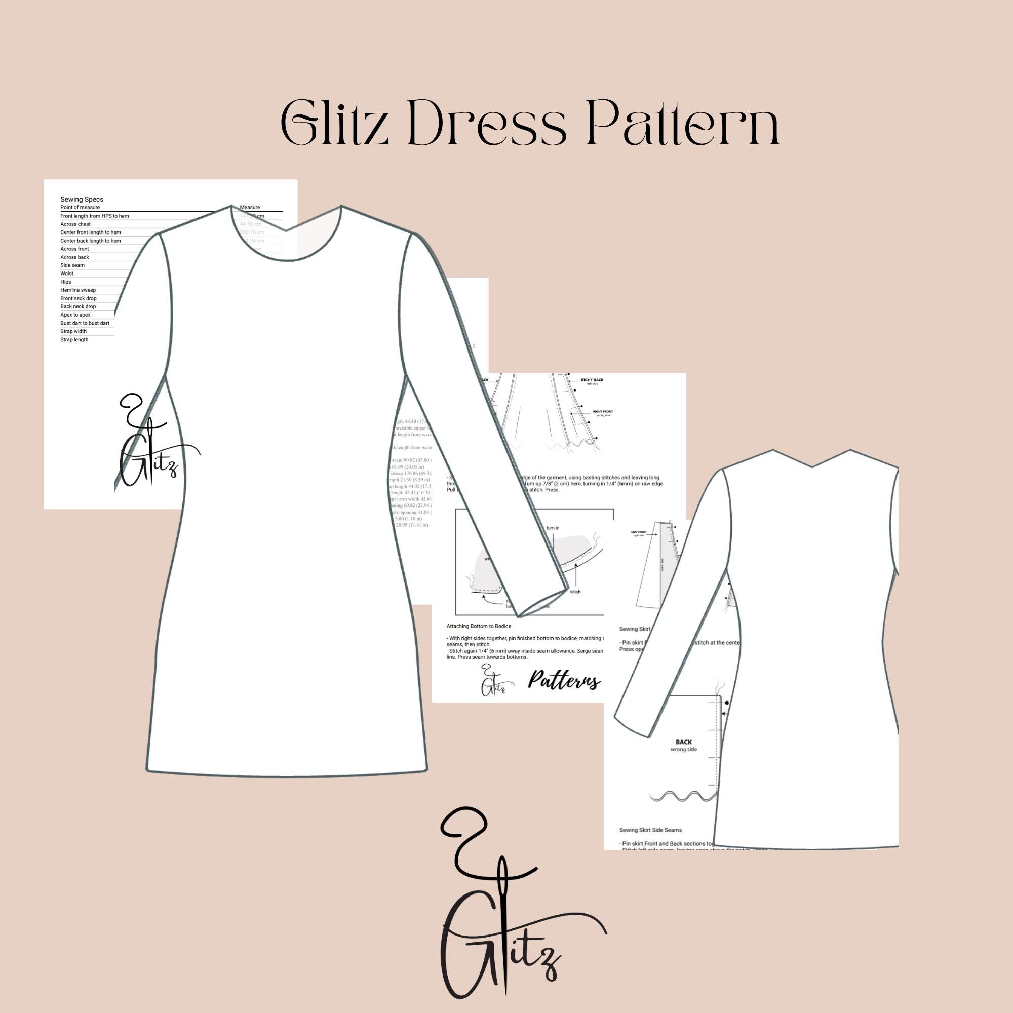 bodycon mini dress pattern Mini Bodycon Dress Sewing Pattern – Easy A-line Stretch Dress (digital  Download)
