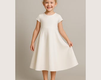 Girls Midi Dress Sewing Pattern: Birthday, Party (PDF)