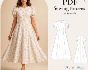 flared shirt dress pattern Sew This Shirt Dress Pattern For An All Day Comfort And Style –  GeorgettePatterns main image 1