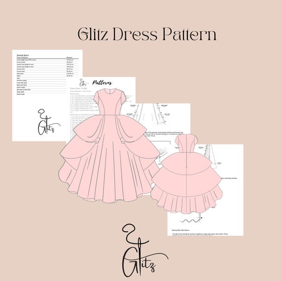 princess wedding dress pattern Princess Wedding Ball Gown Sewing Pattern PDF, Bridal Dress Pattern, Corset Bodice, Full Skirt Gown, Formal Dress, DIY Wedding Dress