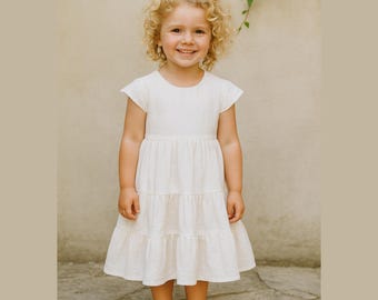 Girls Tiered Dress Sewing Pattern, Bridesmaid, Prom (PDF Pattern)