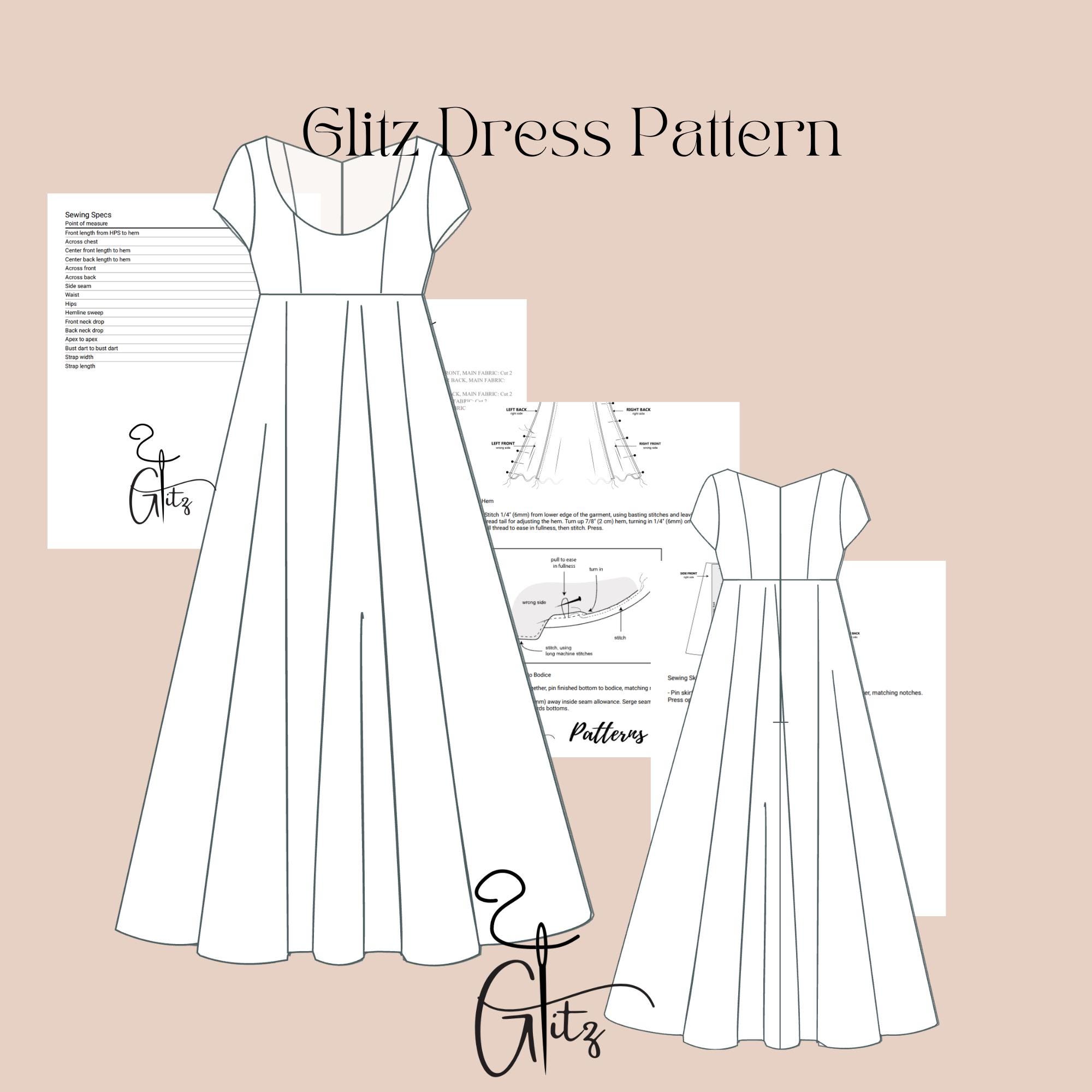 Regency Empire Waist Dress Sewing Pattern (digital Download) - Etsy