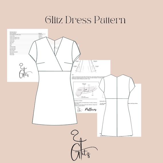 Empire Waist Mini Dress Sewing Pattern (PDF Pattern)