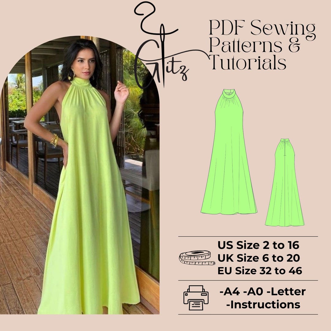 chinese dress ladies Yellana Halter Neck Slit Maxi Vacation dress – Aclosy main image 1