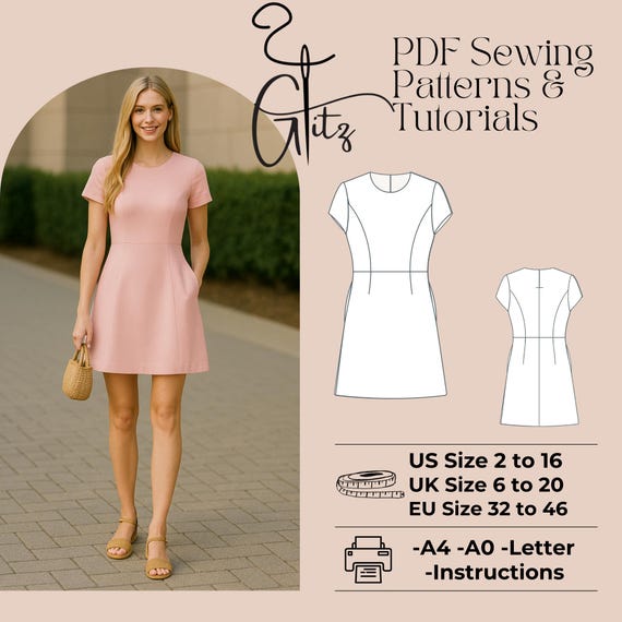 knee length dresses for ladies Kids Be Independent Dress, Skirt & Shorties Sewing Pattern