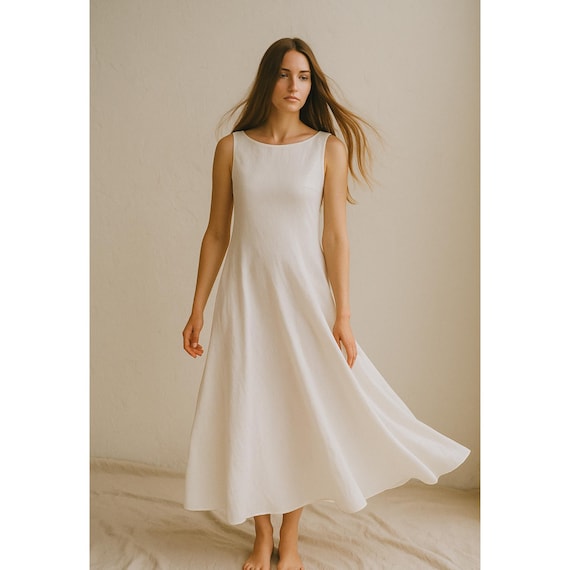 linen tent dress SYBIL Linen Mini Tent Dress 3XL