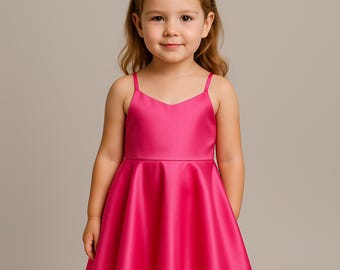 Girls' Satin Party Dress Sewing Pattern (Sizes 2-16Y) (PDF Pattern)