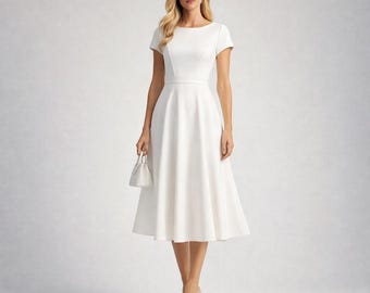 Midi Bridal Dress Sewing Pattern Evening Gown Digital PDF