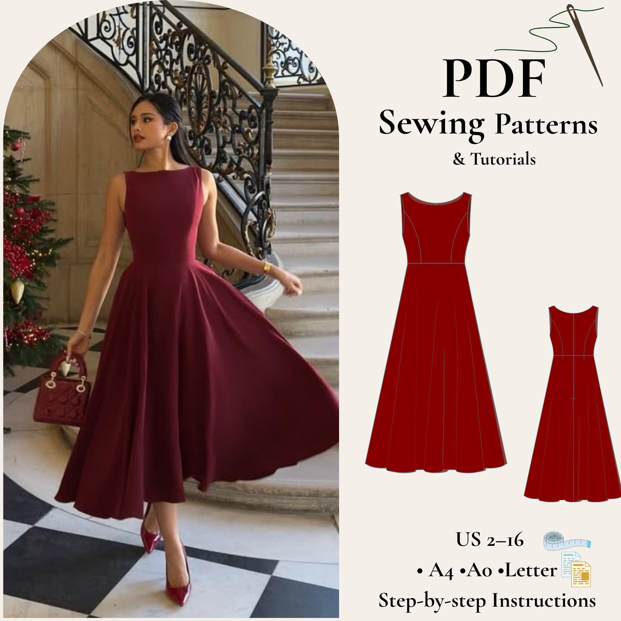 formal a line dress pattern Evening Sewing Pattern, Cocktail Ball Gown (PDF Pattern) Off The Shoulder