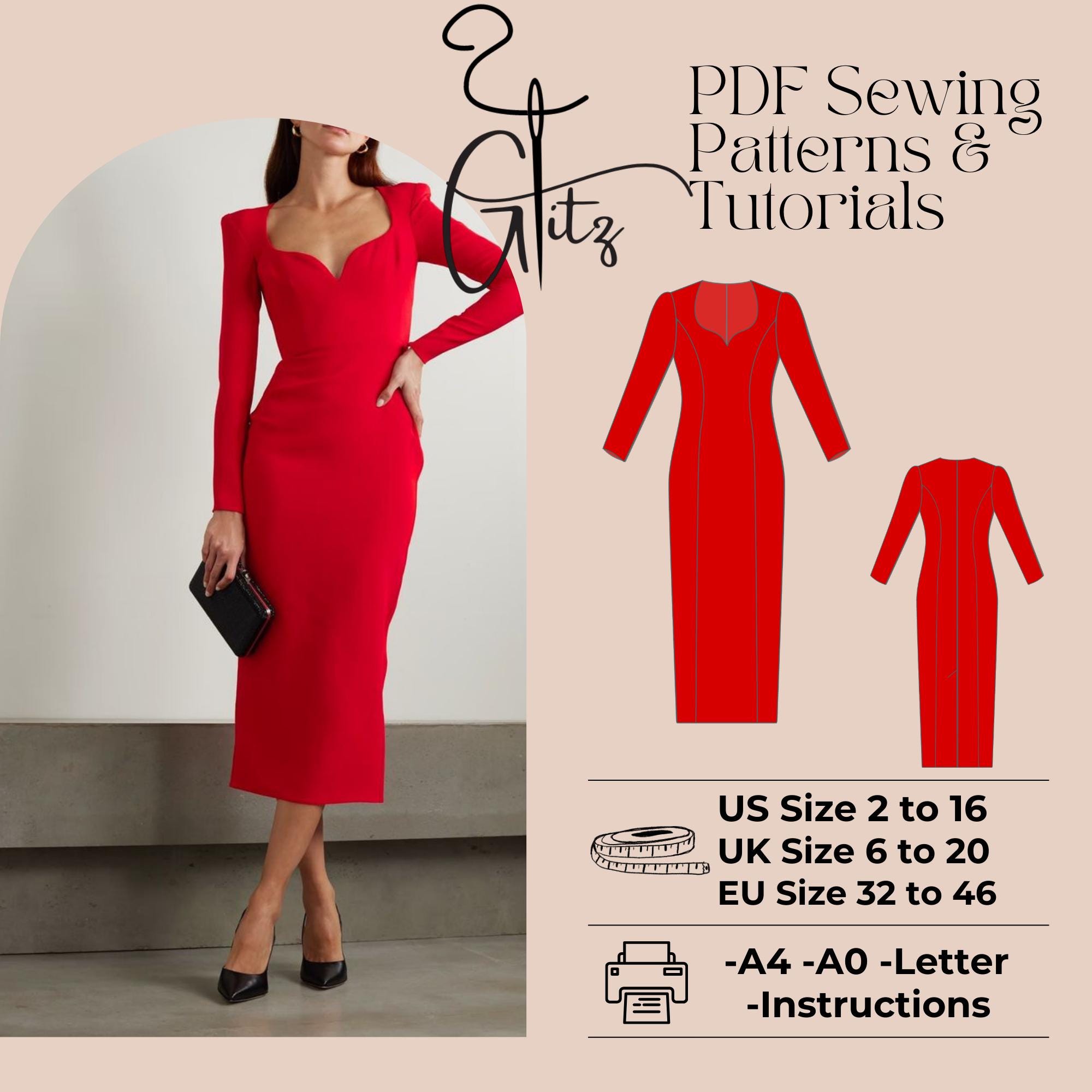 green emerald velvet dress New Look 0445 Sleeveless or Short Sleeve Fitted Dress, with Optional F –  Patterns Central main image 1