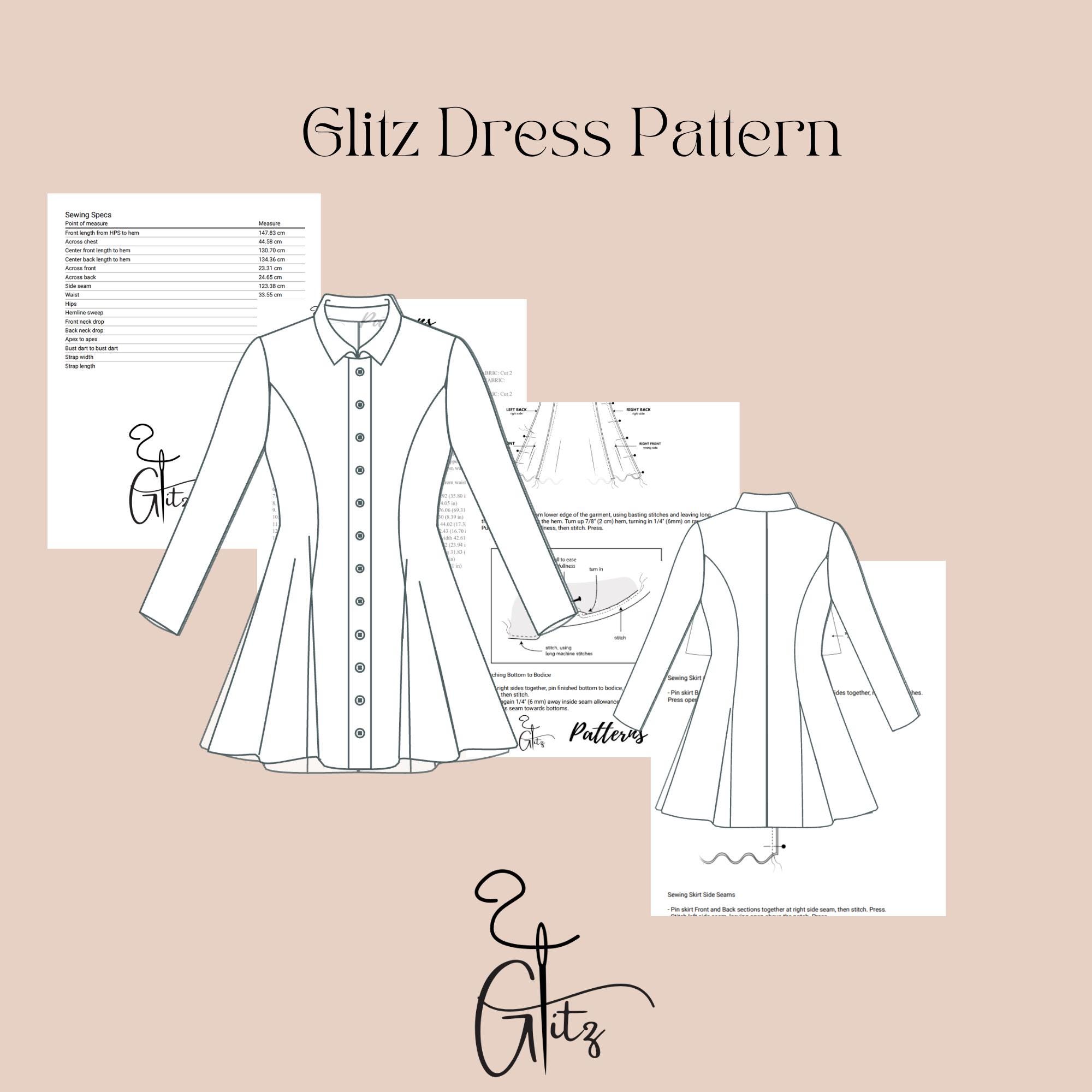 flared shirt dress pattern Kelly main image 1
