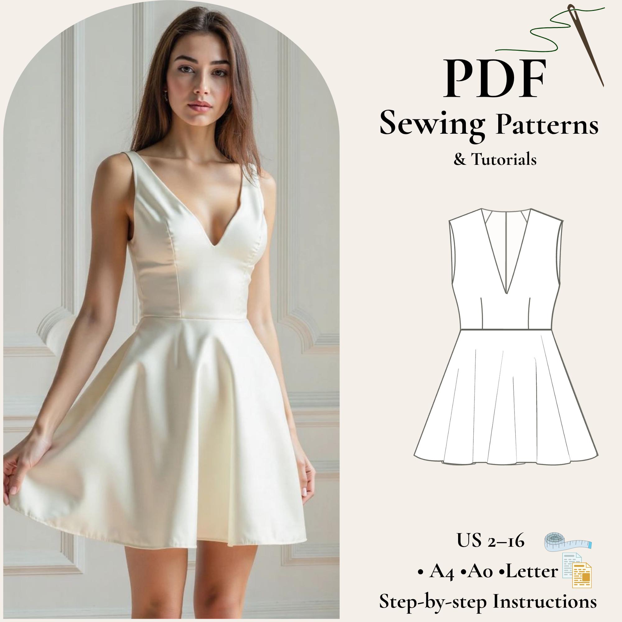 White Fit and Flare Dress - Etsy