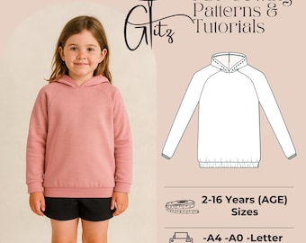 Kids Sweatshirt Sewing Pattern Girls Hoodie Pattern
