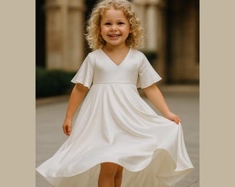 Girls Bridesmaid Dress Sewing Pattern (PDF)