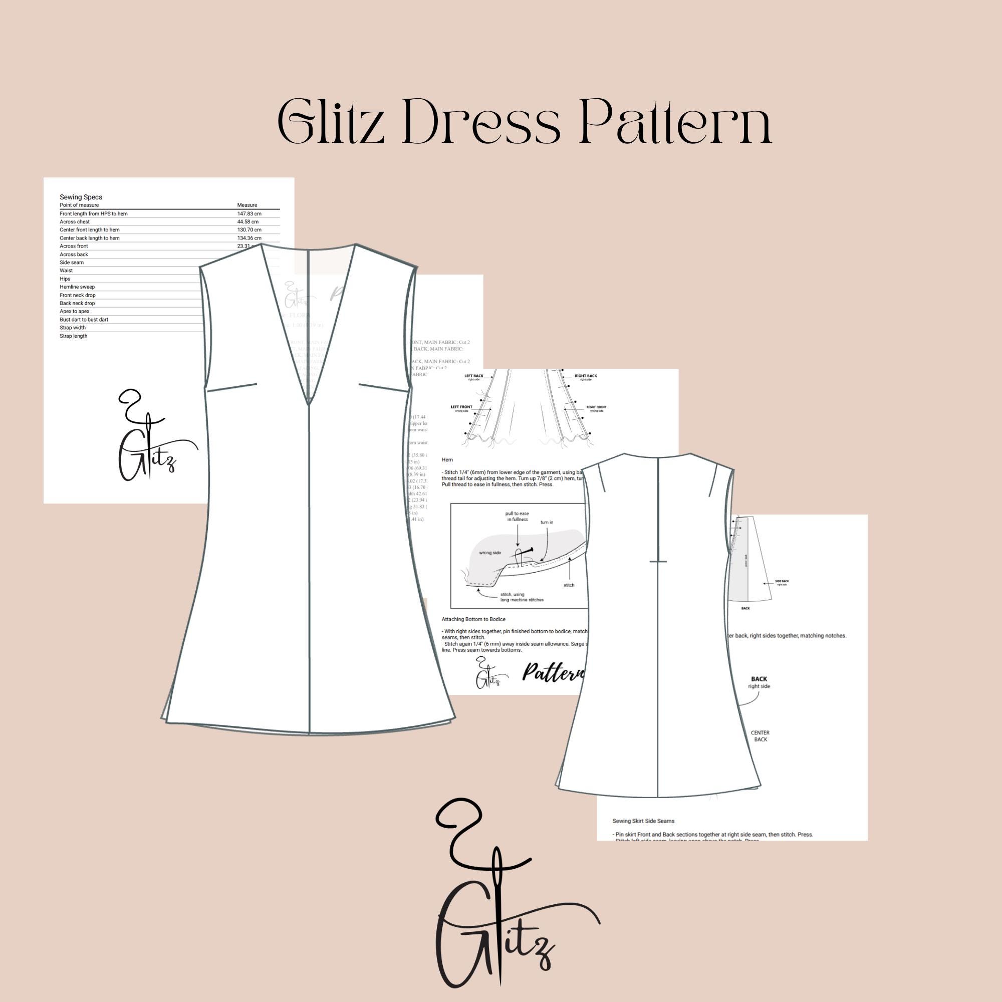 Mini Linen V-neck Dress Sewing Pattern (PDF) - Etsy