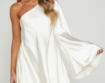 Schnittmuster für ein Schulter Mini Satin Kleid (PDF)