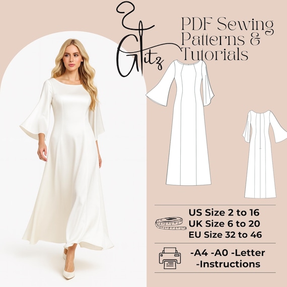 knee length dresses for ladies Simplicity S8941 Regency Gown & Robe Sewing Pattern main image 1