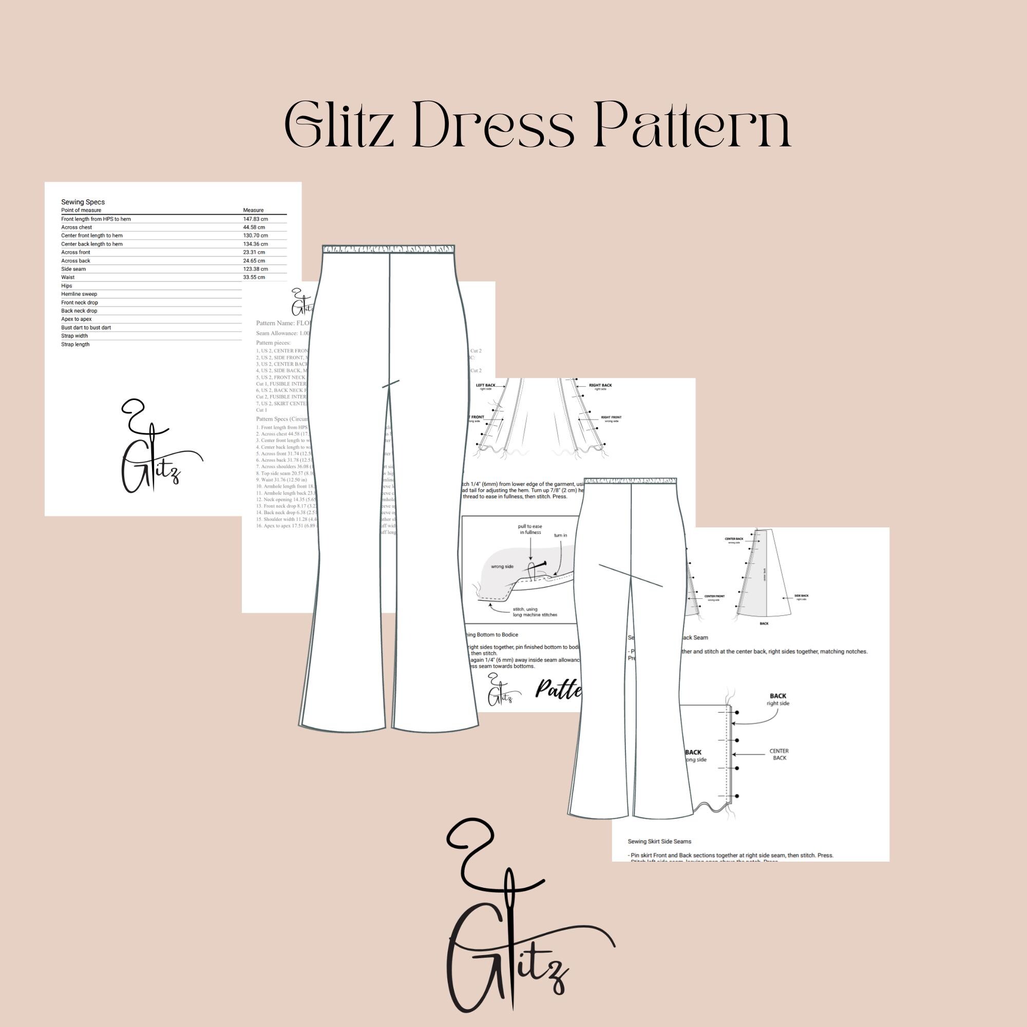 Flared Pants Sewing Pattern Basic Summer Pants Pattern Women Trousers ...