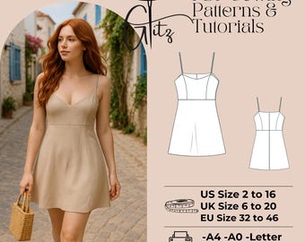 a line mini dress sewing pattern Linen A-Line (Sizes XS-5XL) (PDF Pattern) marketplaces/eci-store/codificado-revisado Every year, these two Color:Ivory/Ivory/Nude please visit