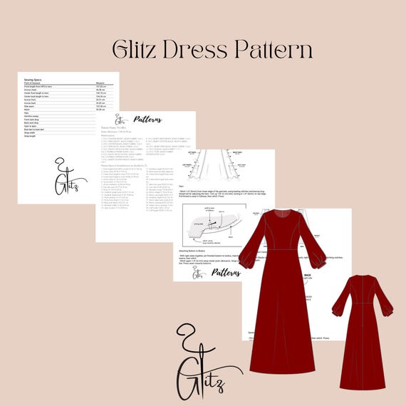 Satin A-Line Bridesmaid Dress Sewing Pattern (PDF)