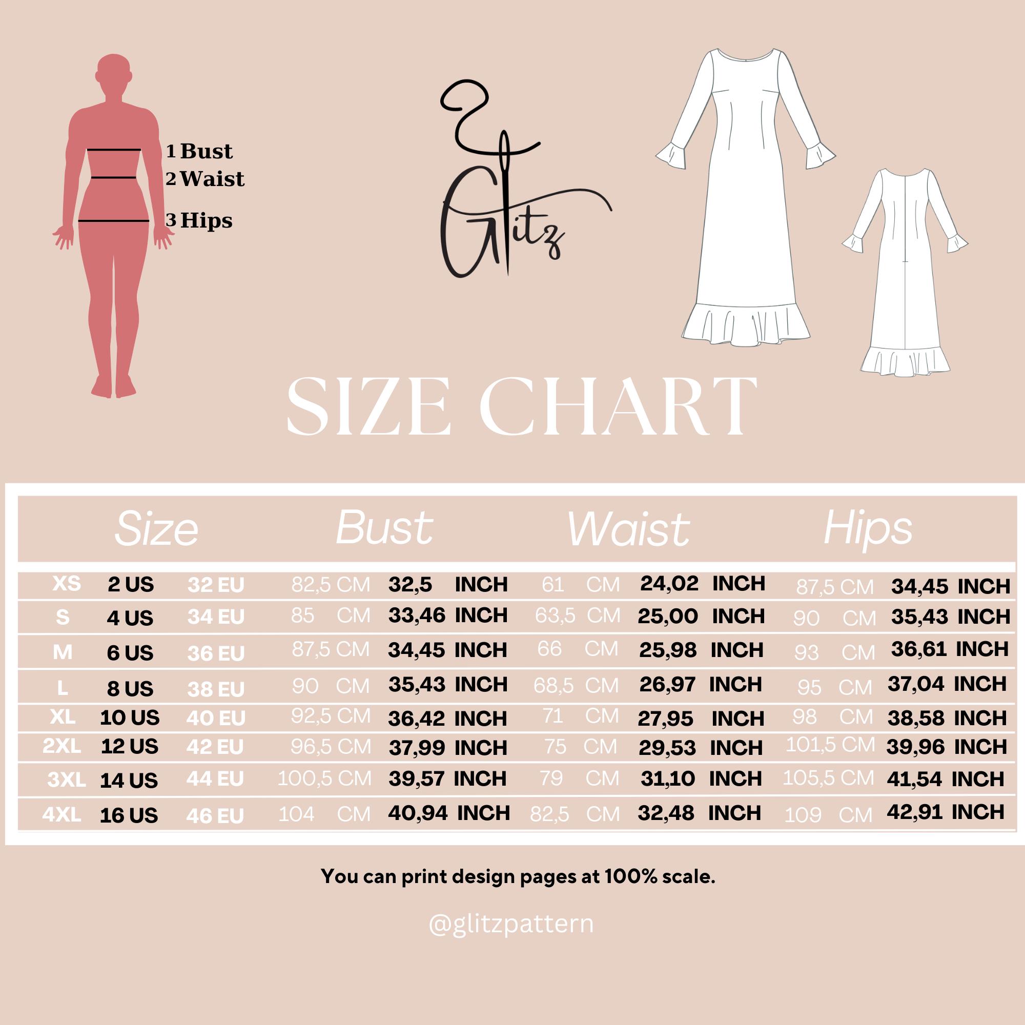 Long Sleeve Maxi Dress Sewing Pattern PDF, Ruffle Hem Dress Pattern,  Elegant Modest Dress, A-line Dress With Flounce XS-5XL - Etsy