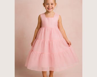 Girls Tiered Dress Sewing Pattern, Bridesmaid, Baptism (PDF Pattern)
