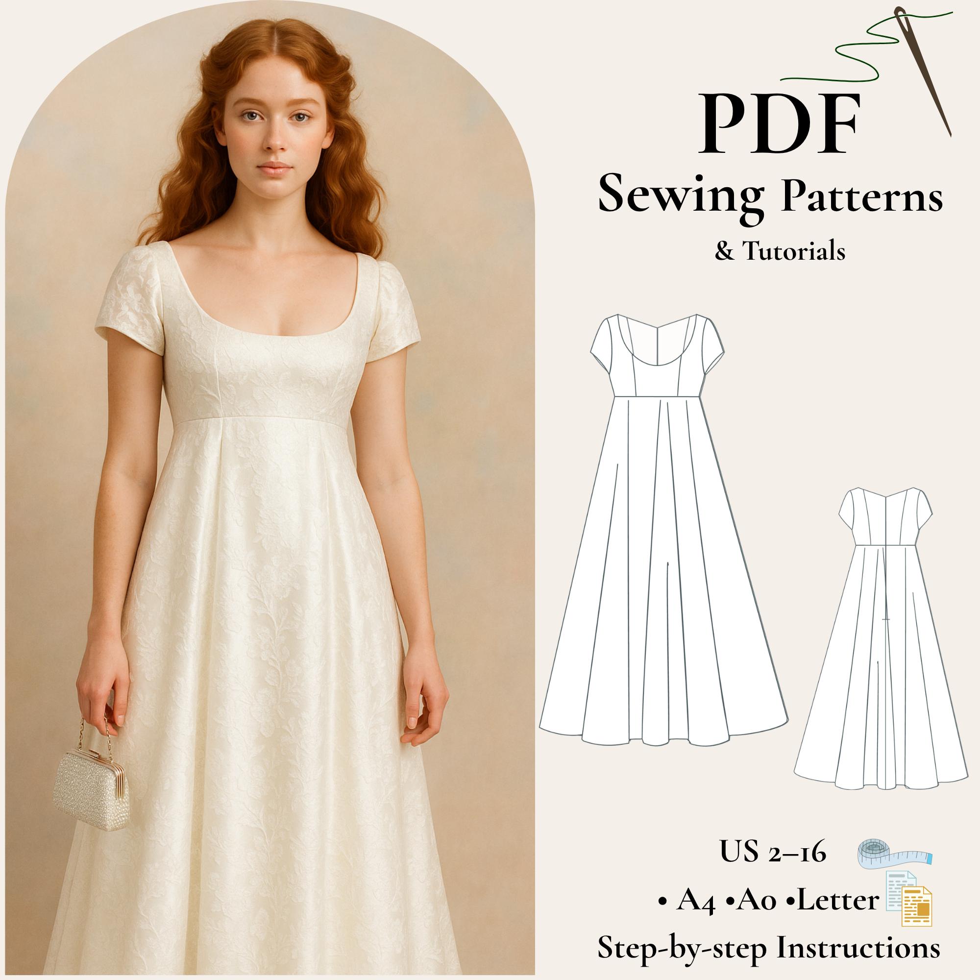 Empire Waist Dress Patterns - Etsy