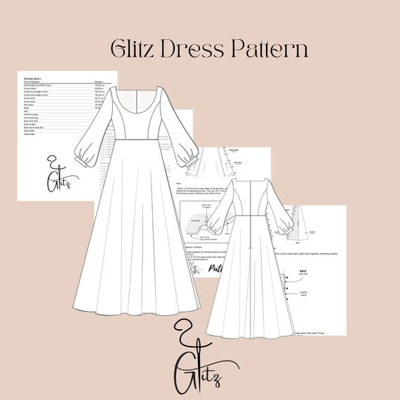 Puff Sleeve Maxi Dress Sewing Pattern: Cottagecore, Victorian, Regency (PDF  Pattern) - Etsy