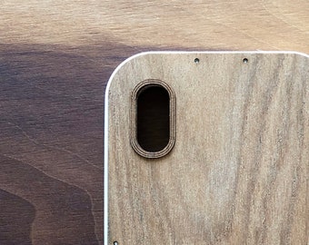 Teak iPhone Case - Lumberjack Style - 3D Printed Frame - Voor iPhone 11, 11 Pro, 11 Pro Max, XS, XS Max, X &meer... Verkrijgbaar in Bamboo, Oak+