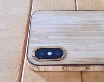 Bamboe iPhone 11 / iPhone 11 Pro / iPhone 11 Pro Max Wrap - Cover Your Phone in Real Wood! Verkrijgbaar in Bamboe, Walnoot, Teak, Mahonie etc
