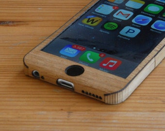 Teak iPhone 6S / 6 Case  - Wood iPhone 6 Wrap - Single-Piece Wrap - Sleek Style