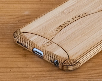 Etui na iPhone'a z bambusa w stylu Stealth Style - Lumber Armor - etui z drewna na iPhone'a 7, iPhone'a 6S, iPhone'a 6 - dostępne w kolorze klonu, teku, orzecha i innych!