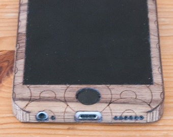 Laser-Etched Wood iPhone Case - Poke-esque Design - Lumber Armor - Fits iPhone 6, 6S, SE, 6+ / 6S+, 5S / 5