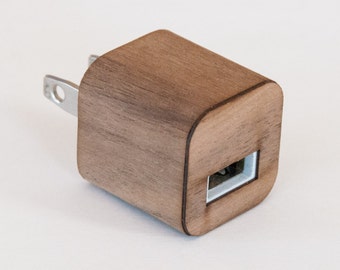 Walnut Skin for iPhone Charger - Compatible with iPhone 6, iPhone 6S, iPhone 5 / 5S, iPad & More!