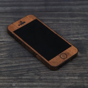 Teak iPhone SE Wrap - Wood iPhone Case for iPhone 4, iPhone 4S, iPhone 5, iPhone 5S and iPhone SE