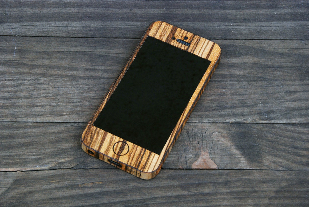 Zebrawood iPhone SE Wrap Wooden iPhone Case for iPhone 4, iPhone 4S, iPhone 5, iPhone 5S and
